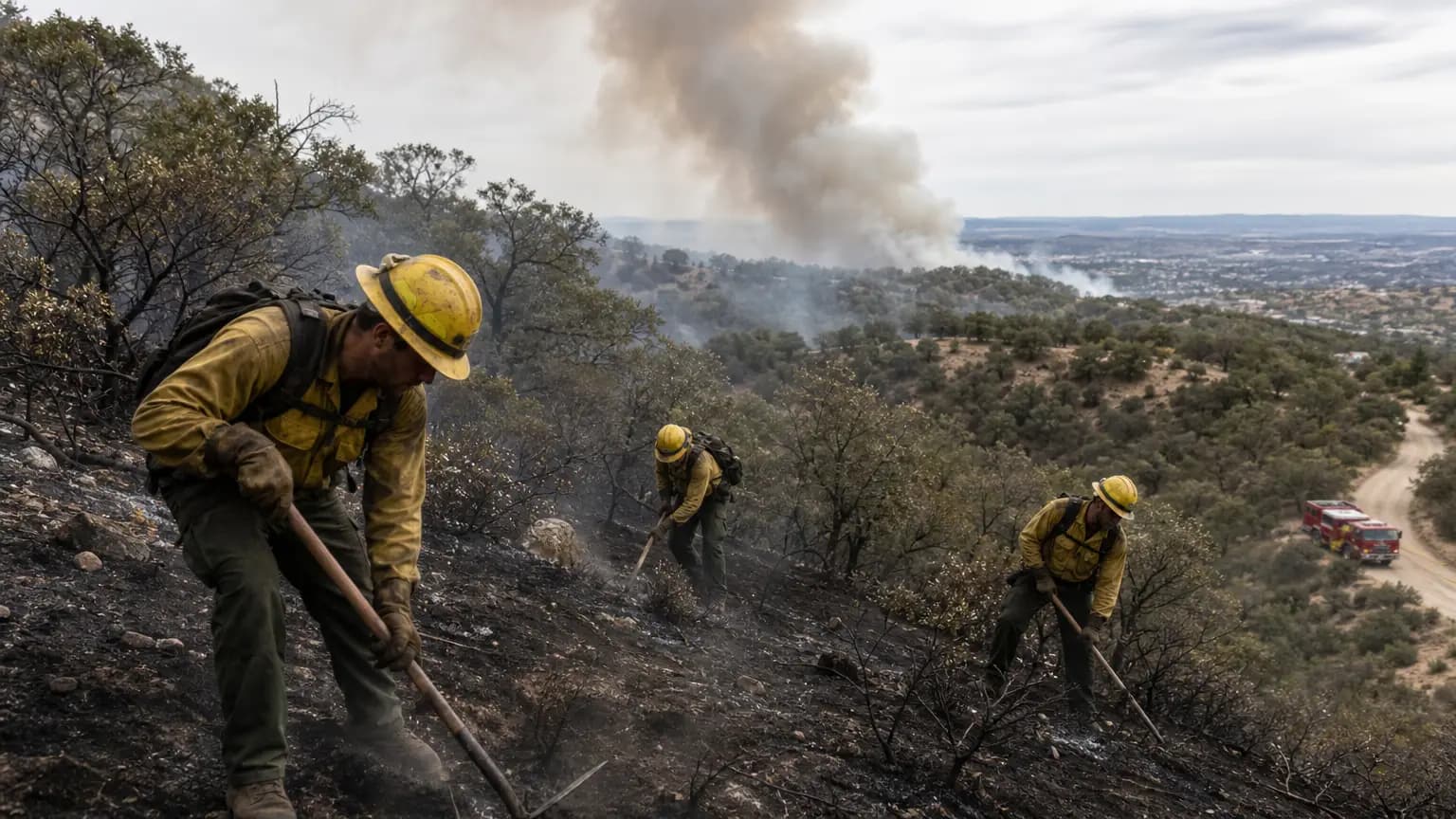 Crews Battling Vegetation Fire Near Los Alamos