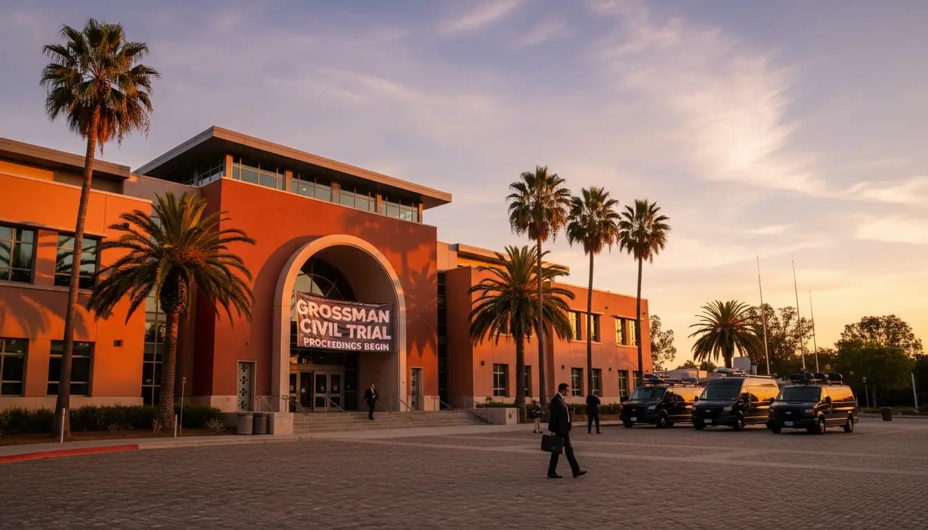 Grossman civil trial begins