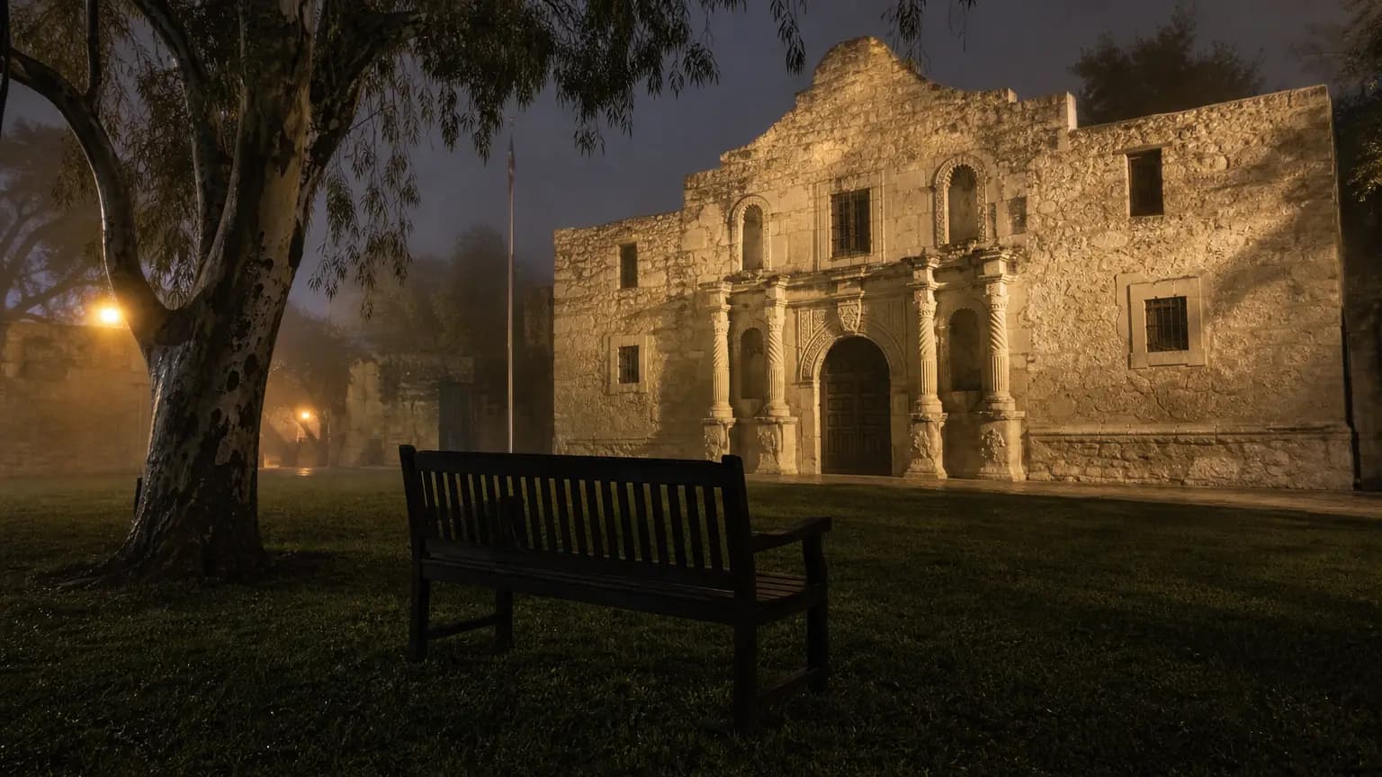 Santa Barbara Mission, After Dark