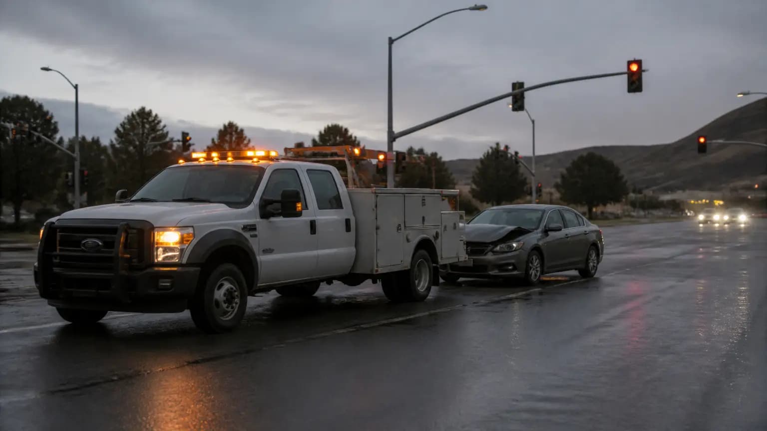 Driver falls asleep, slams into traffic control truck in San Luis Obispo