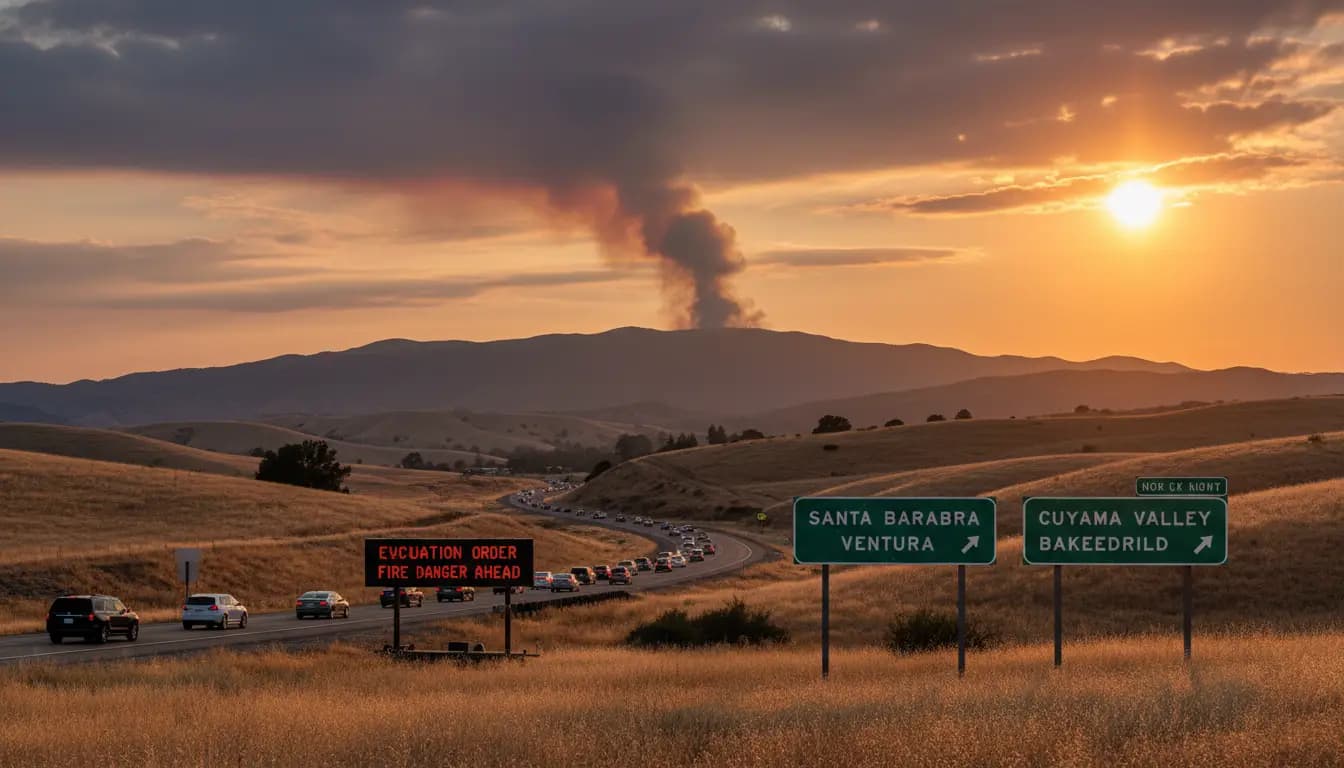 Evacuation Orders Issued for Areas near Cuyama Valley Vegetation Fire