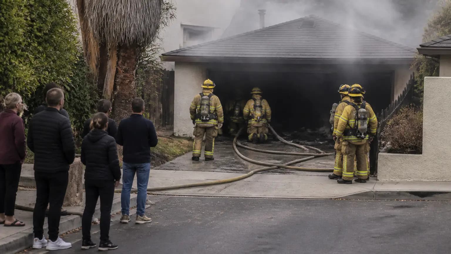 Firefighters Battle Garage Fire in Santa Barbara’s San Roque Neighborhood