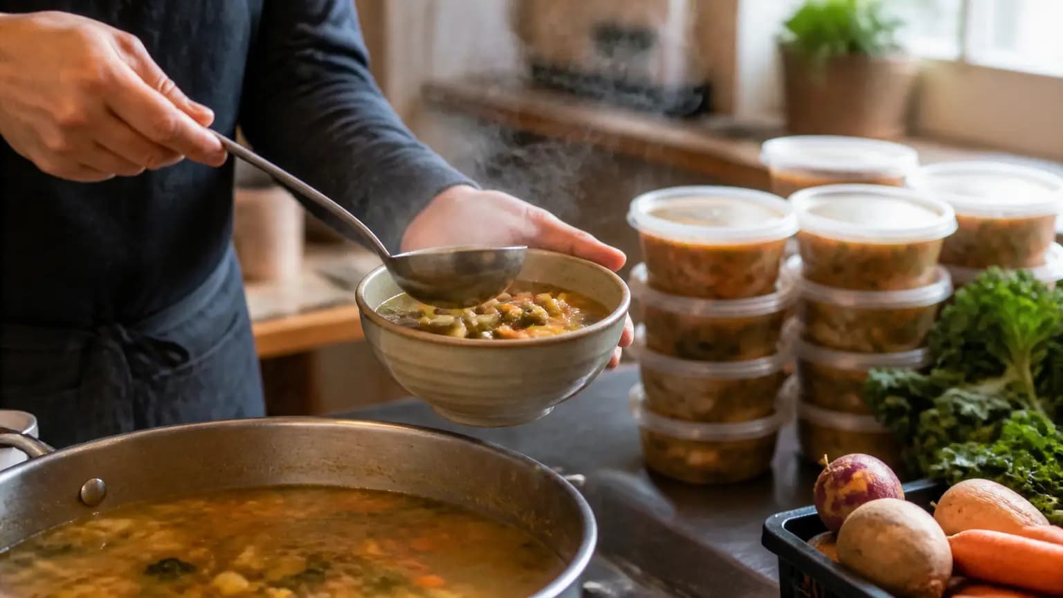 Organic Soup Kitchen Aims for Zero Neighbors Waiting for Meals