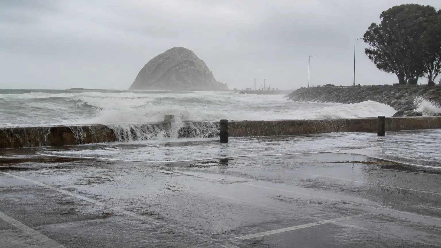 San Luis Obispo County under coastal flood, high surf advisories