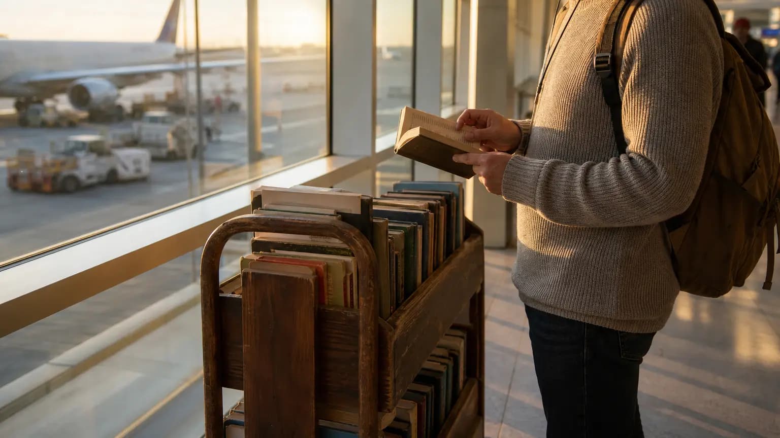 ‘Small But Mighty’ Free Book Cart Lands at Santa Barbara Airport