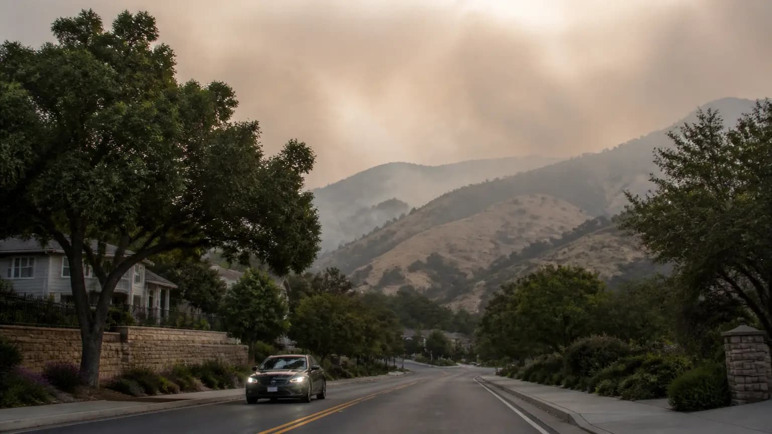 Smoke from Big Sur drifting across San Luis Obispo County