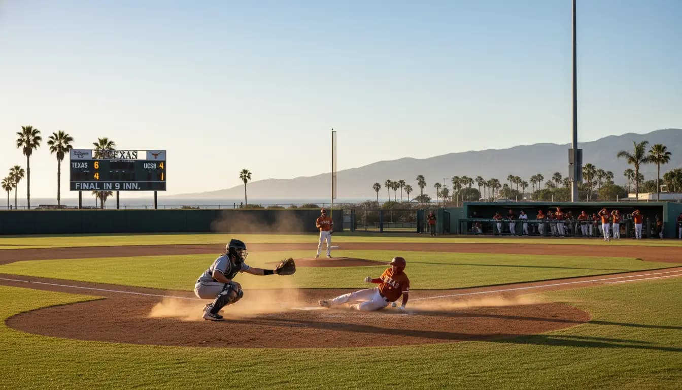 UC Santa Barbara Baseball Drops 6-4 Nailbiter to Texas at Austin Regional Final