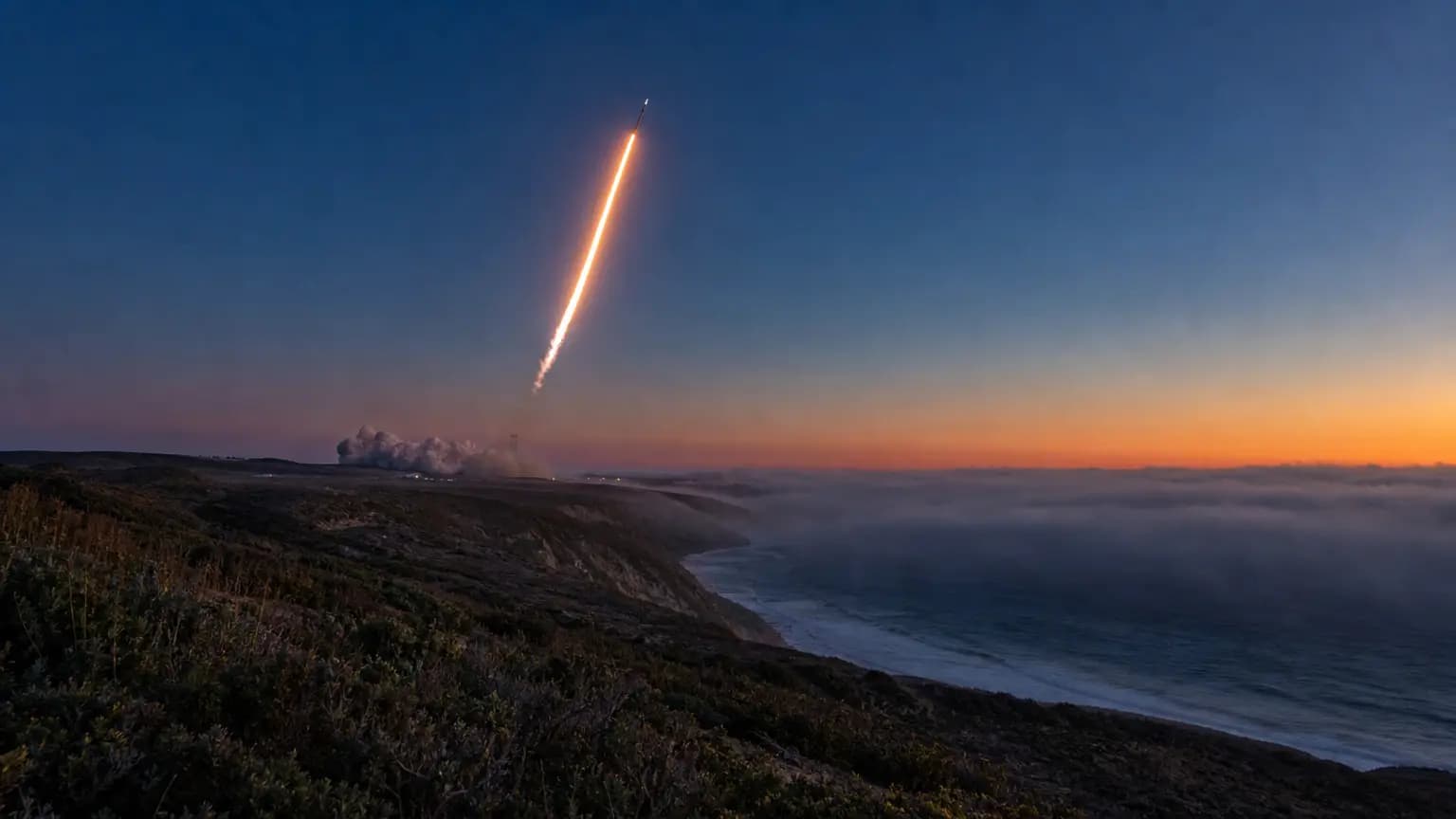 SpaceX launches 24 Starlink satellites on Falcon 9 rocket from Vandenberg SFB